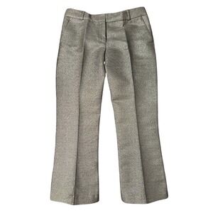 Kiltie Florette Metallic Gold Cropped Trousers Women's Size 40 (IT) / 06 (US)